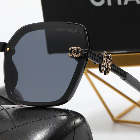 4 color fashion oval double  temple polarized sunglasses