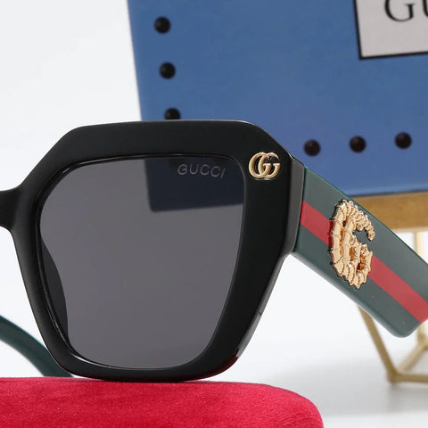 4 Colors Fashion Double Striped Frame Sunglasses