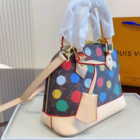 Colorful Polka Dot Monogram Shell Bag