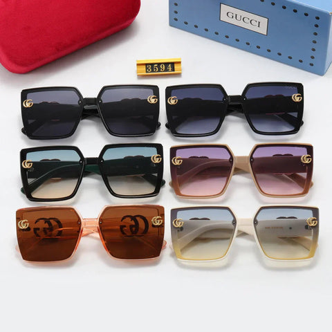 5-color fashion polarized sunglasses with letter temples