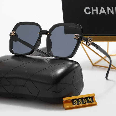 4 color fashion oval double  temple polarized sunglasses