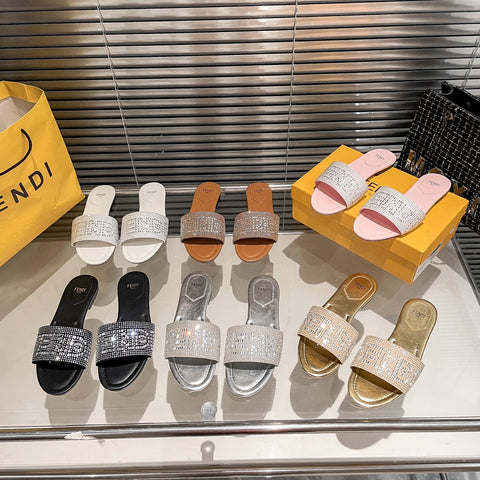 Full Diamond Flat Slippers