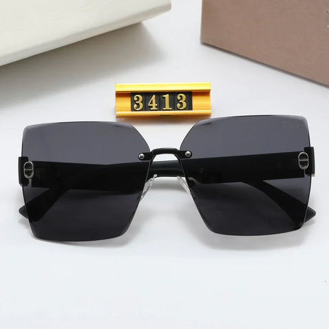 4 color double rimless lens polarized sunglasses