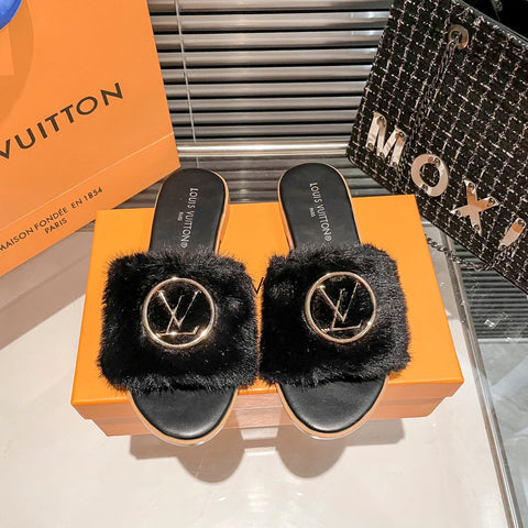 Fur Lock It Sandals