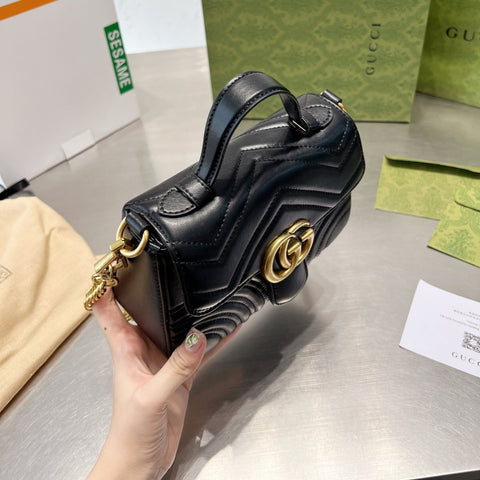 Monogram Flap Chain Mini Handle Bag