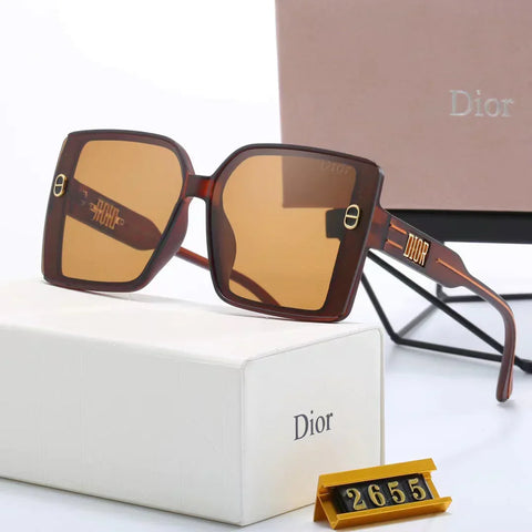 6-color fashion  letter temple stripe sunglasses