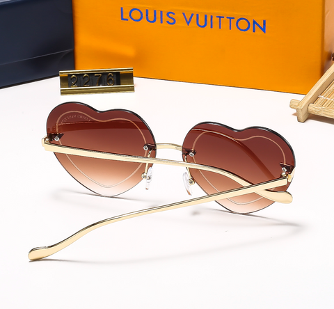 5-color fashion heart temple sunglasses