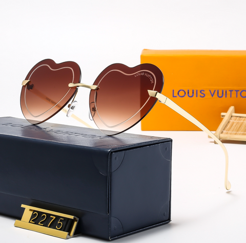 5-color fashion heart temple sunglasses