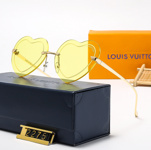 5-color fashion heart temple sunglasses