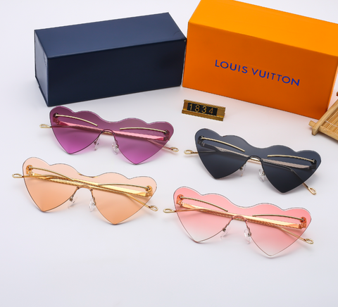 4 color fashion triagnel temple flat glasses