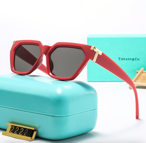 6 color simple hollow square glasses