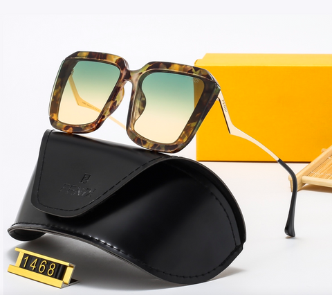 4-color women fashion  letter temple sunglasses