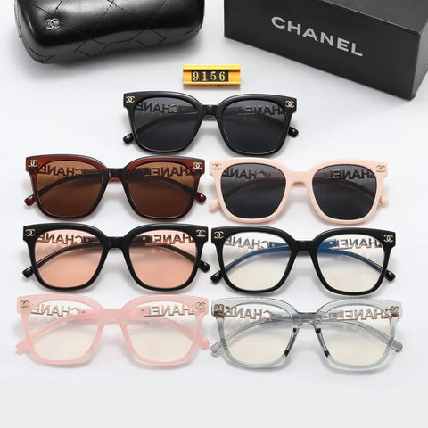 7-color fashion  hollow letter sunglasses