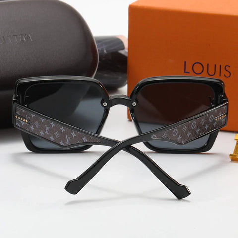 5-color fashion four-leaf clover print temple polarized sunglasses