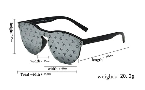 Oval Watermark Unisex Sunglasses