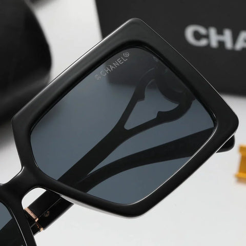 5-color fashionable square frame letter polarized sunglasses