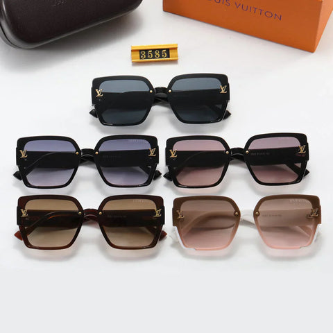 5-color fashion four-leaf clover print temple polarized sunglasses