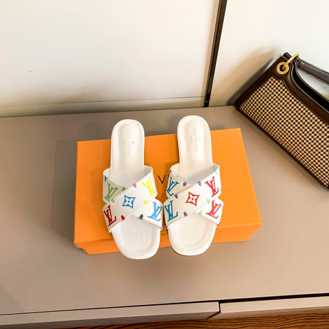 Cross Strap Flat Sandals