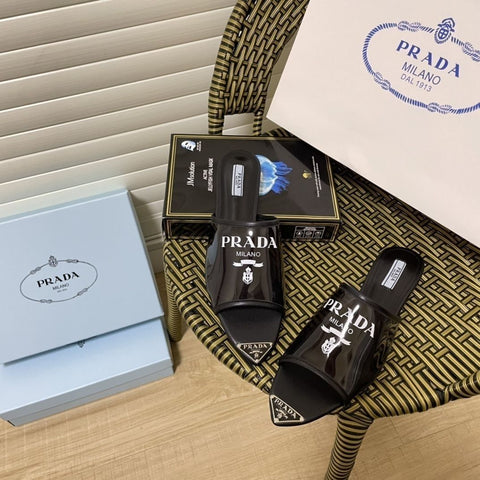 Triangle Logo Transparent Flat Slippers