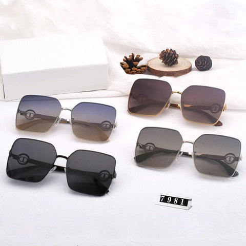 4 color round hollowed out polarized sunglasses