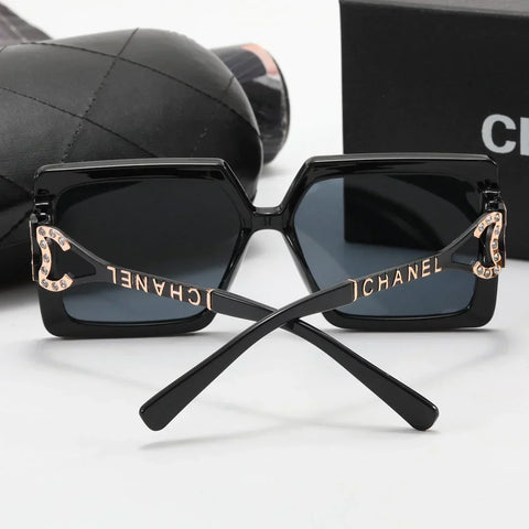 5-color fashionable square frame letter polarized sunglasses