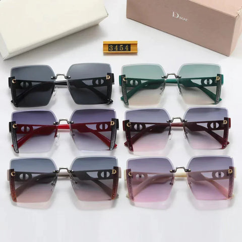 6-color fashion strip hollow temple polarized sunglasses
