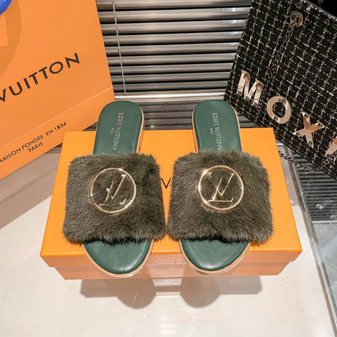 Fur Lock It Sandals