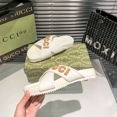 Couple Cross Strap Flats