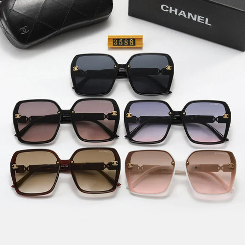 5-Color Fashion Printed Letter Polarized Sunglasses