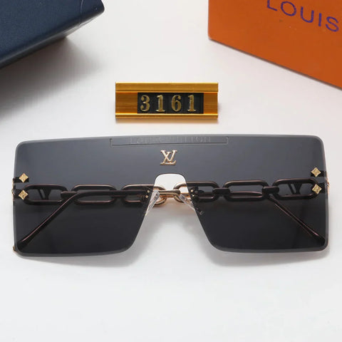 5 color fashion conjoined letters four-leaf clover lens polarized sunglasses