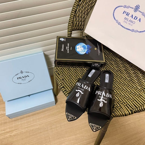 Triangle Logo Transparent Flat Slippers