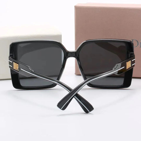 6-color fashion  letter temple stripe sunglasses