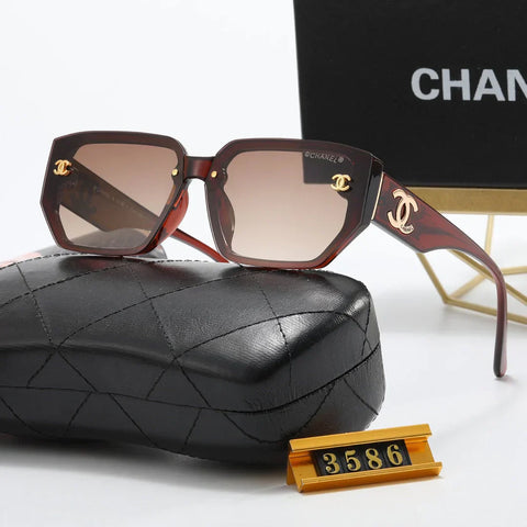 5-Color  Letter Temple Polarized Sunglasses