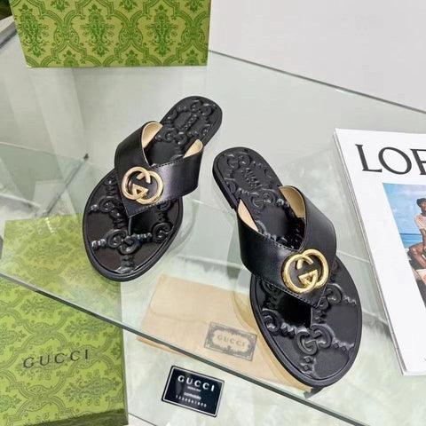 Fashion Metal Buckle Flip Flop Sandals