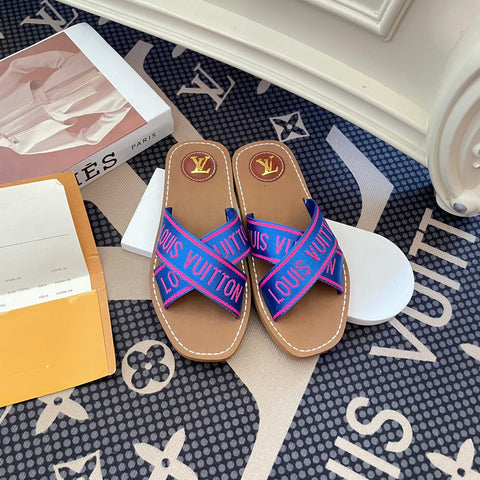 New Cross Strap Slippers Sandals