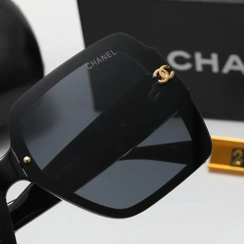 4-color fashion uppercase letter LOGO temple polarized sunglasses