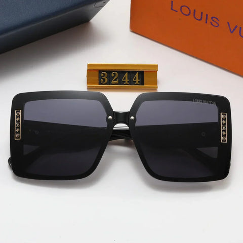 6 colors square four-leaf clover letter logo lens polarized sunglasses