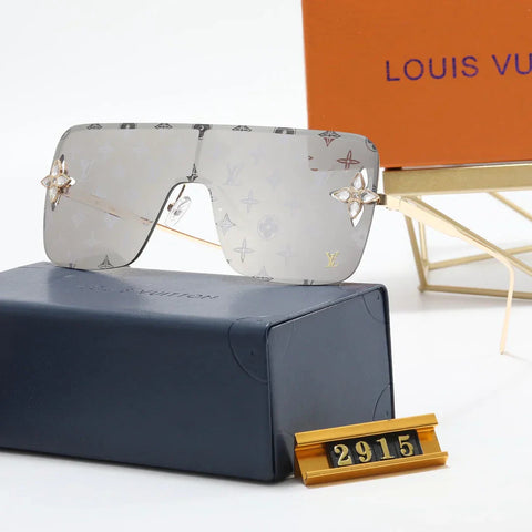 5 colors one piece printed four-leaf clover polarized sunglasses