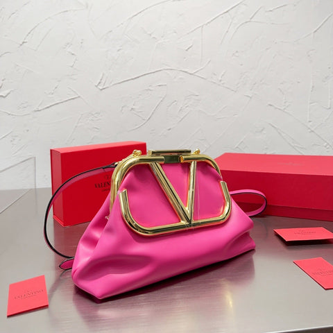 Shoulder Clutch Bag in Calfskin