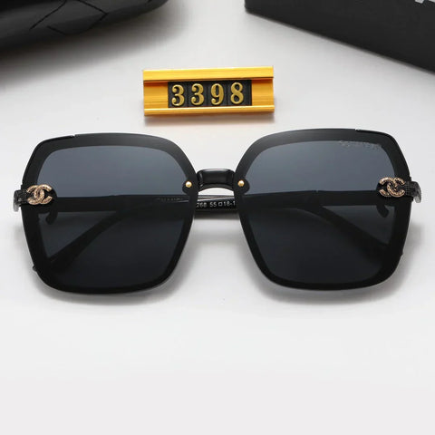 4 color fashion oval double  temple polarized sunglasses