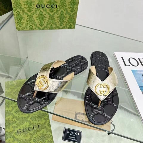 Fashion Metal Buckle Flip Flop Sandals
