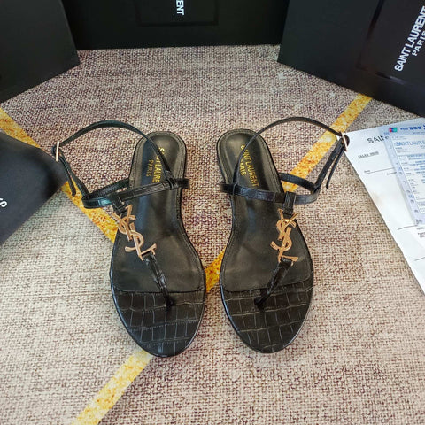 Logo-embellished leather slingback sandals