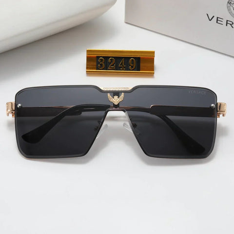 5 color fashion letter label square inner frame polarizing sunglasses