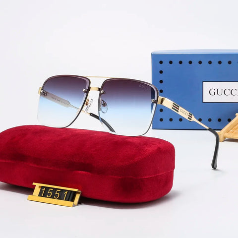 Classic Square Metal Frame Sunglasses