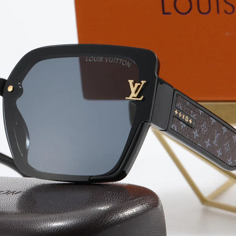 5-color fashion four-leaf clover print temple polarized sunglasses