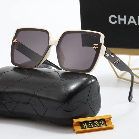 5-color stylish letter temple sunglasses