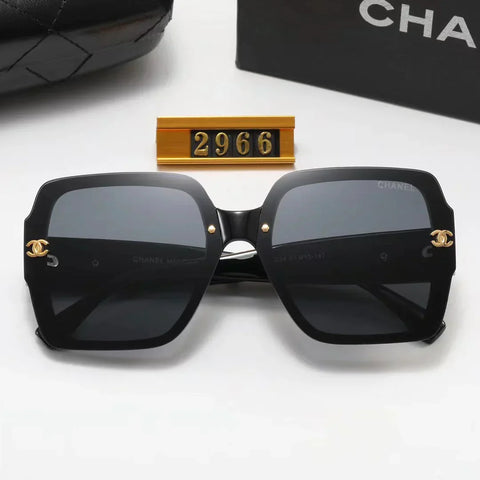 4-color fashion uppercase letter LOGO temple polarized sunglasses