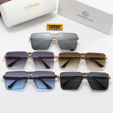 5 color fashion letter label square inner frame polarizing sunglasses
