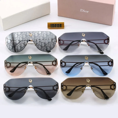 6-color fashion hollow temple sunglasses