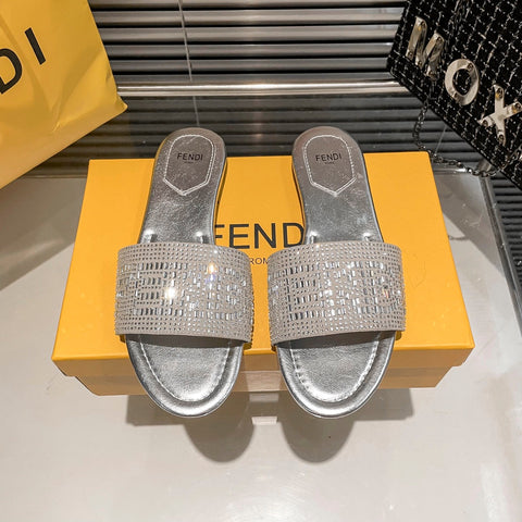 Full Diamond Flat Slippers